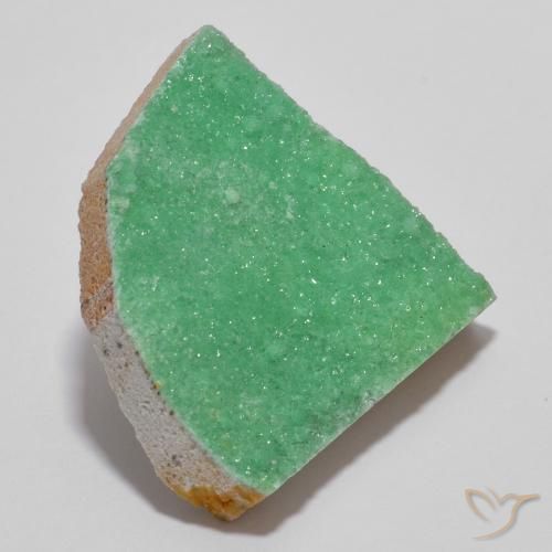 Variscito Druso Verde amarelado Natural 10.56ct, Chique, Opaco