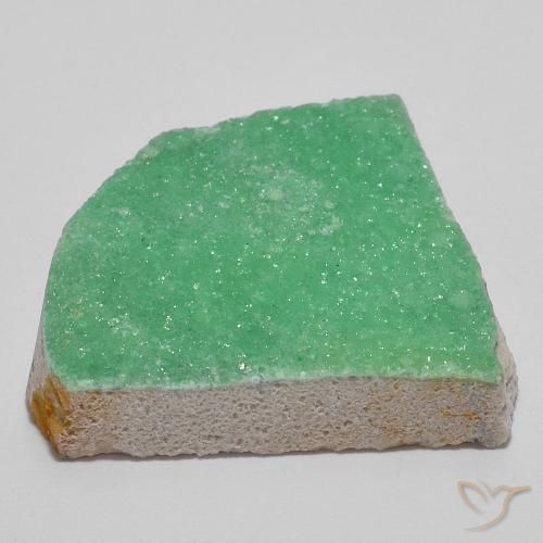 Variscito Druso Verde amarelado Natural 10.56ct, Chique, Opaco