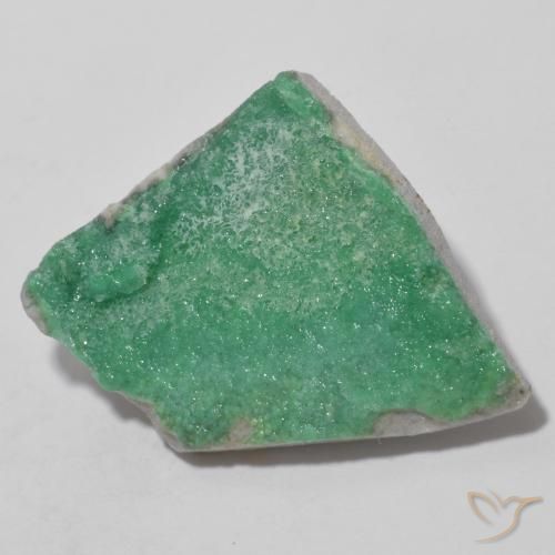 Variscito Druso Manjericão Verde Claro Natural 10.29ct, Chique, Opaco
