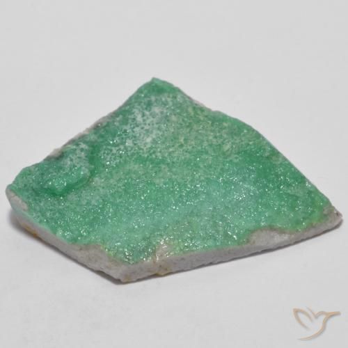 Variscito Druso Manjericão Verde Claro Natural 10.29ct, Chique, Opaco