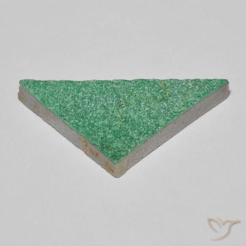 Variscito Druso Samambaia Verde Profundo Natural 14.47ct, Trilhão, Opaco