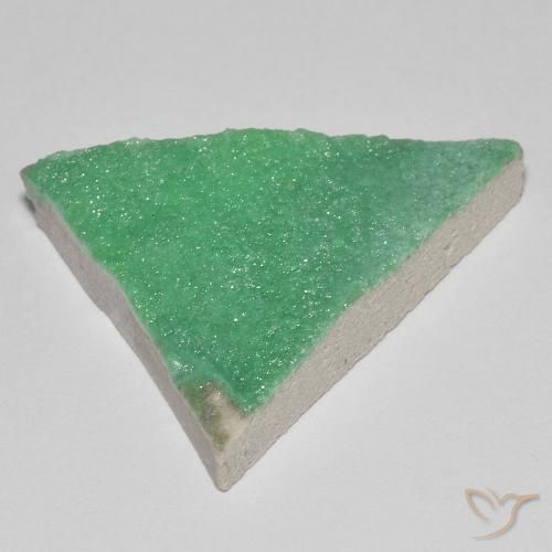 Variscito Druso Verde médio Natural 19.40ct, Trilhão, Opaco