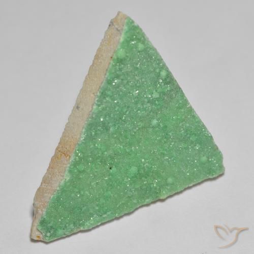 Variscito Druso Luz verde Natural 11.89ct, Trilhão, Opaco