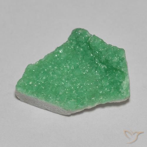 Variscito Druso Manjericão Verde Claro Natural 3.27ct, Chique, Opaco