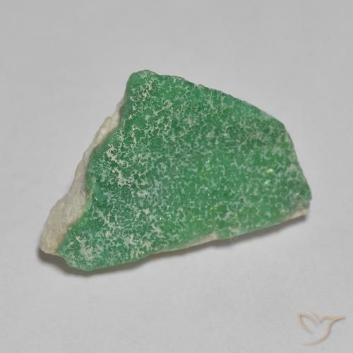 Variscito Druso Manjericão Verde Claro Natural 4.24ct, Chique, Opaco
