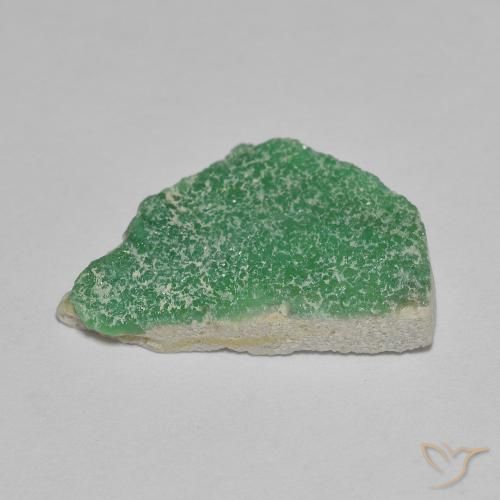 Variscito Druso Manjericão Verde Claro Natural 4.24ct, Chique, Opaco