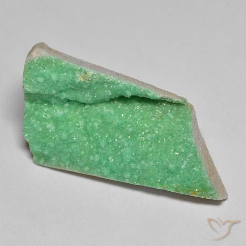 Variscito Druso Verde amarelado Natural 10.71ct, Chique, Opaco