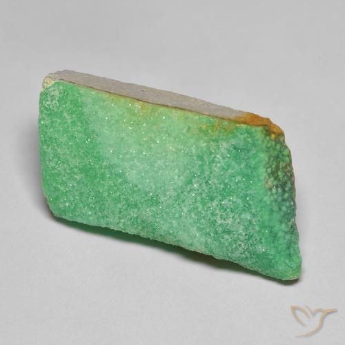Variscito Druso Verde amarelado Natural 13.47ct, Chique, Opaco