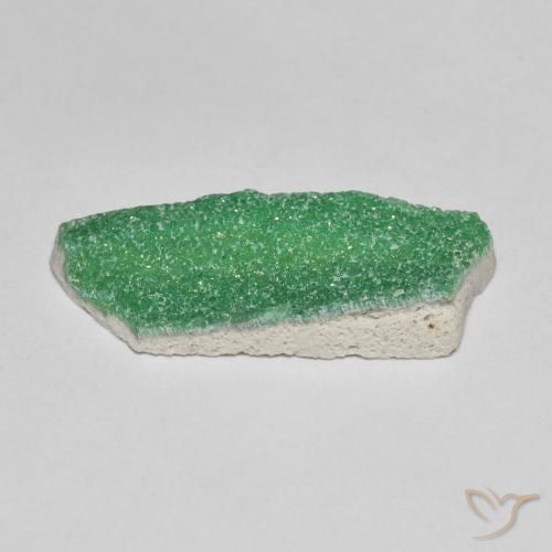 Variscito Druso Samambaia Verde Profundo Natural 6.29ct, Chique, Opaco
