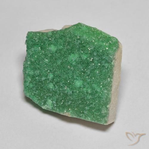 Drusa de variscita verde natural 8,21ct, forma extravagante, opaco