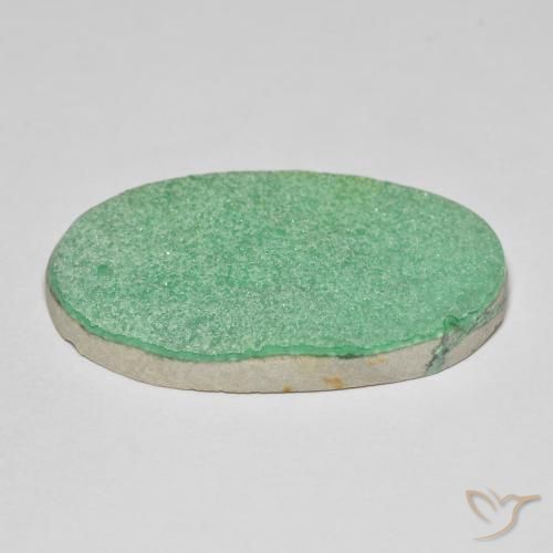 Variscito Druso Verde Trevo Claro Natural 21.94ct, oval, Opaco