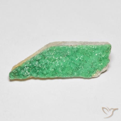 Variscito Druso Verde amarelado Natural 4.42ct, Chique, Opaco