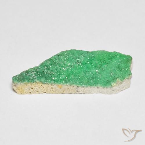 Variscito Druso Verde amarelado Natural 4.42ct, Chique, Opaco