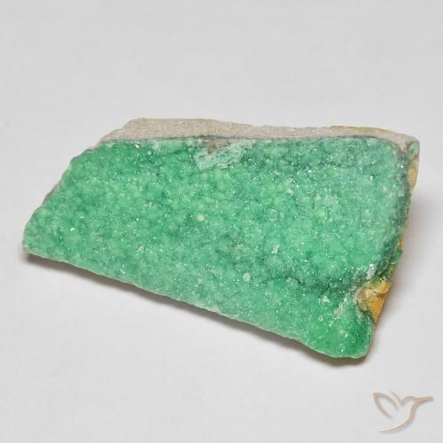 Variscito Druso Manjericão Verde Claro Natural 7.28ct, Chique, Opaco