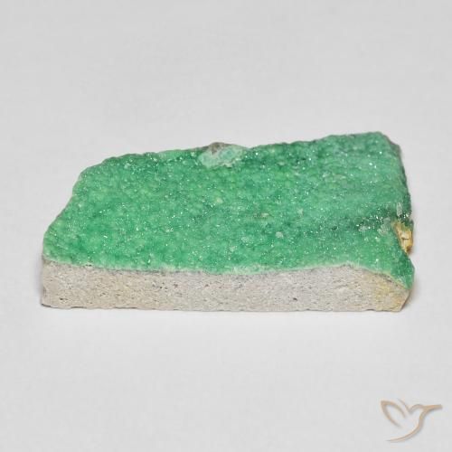 Variscito Druso Manjericão Verde Claro Natural 7.28ct, Chique, Opaco