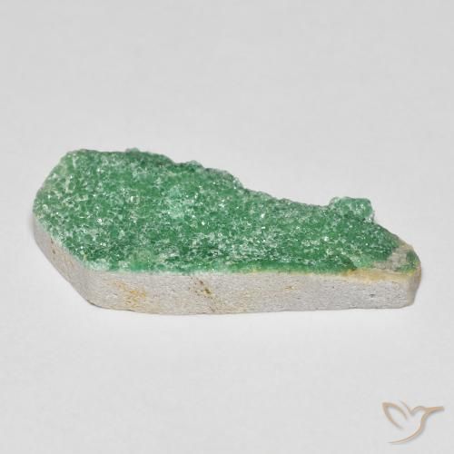 Variscito Druso Verde amarelado Natural 6.96ct, Chique, Opaco
