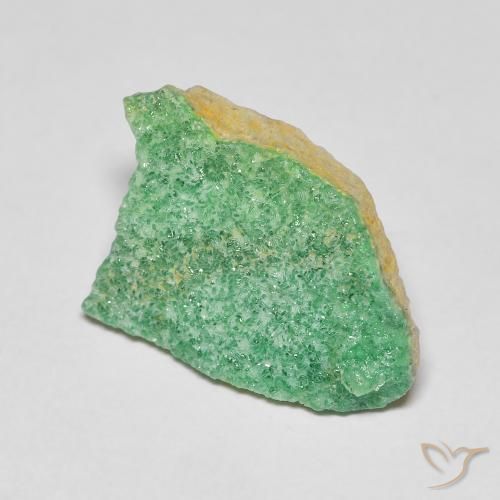 Variscito Druso trevo verde Natural 4.40ct, Chique, Opaco