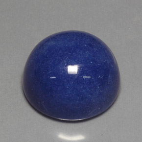 Quartzo com dumortierita azul natural 35,46ct, corte redondo, opaco