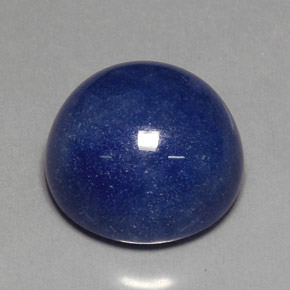 Quartzo com dumortierita azul natural 35,46ct, corte redondo, opaco