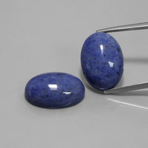 Pedras preciosas de quartzo com dumortierita azul natural de  ct, corte oval, opaco