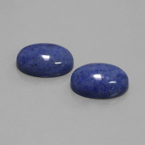 Pedras preciosas de quartzo com dumortierita azul natural de  ct, corte oval, opaco