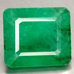 Esmeralda verde natural 3,53ct, corte esmeralda, SI-I1