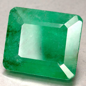 Esmeralda verde natural 3,53ct, corte esmeralda, SI-I1