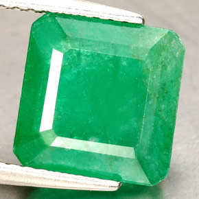 Esmeralda verde natural 3,50ct, corte esmeralda, SI-I1