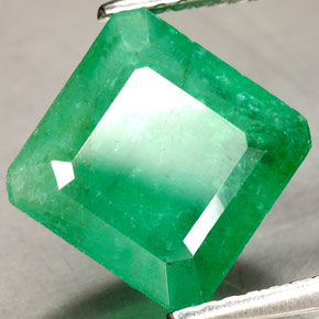 Esmeralda verde natural 3,50ct, corte esmeralda, SI-I1
