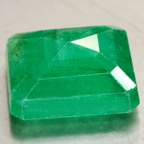 Esmeralda verde natural 3,50ct, corte esmeralda, SI-I1