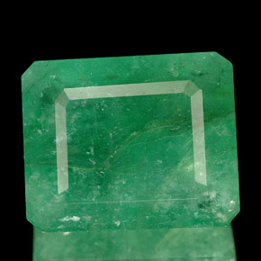Esmeralda verde natural 9,61ct, corte esmeralda, SI-I1