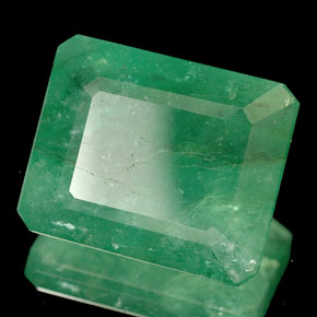 Esmeralda verde natural 9,61ct, corte esmeralda, SI-I1