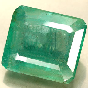 Esmeralda verde natural 7,12ct, corte esmeralda, SI-I1