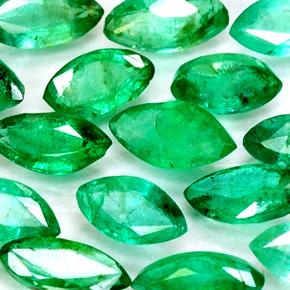 Pedras preciosas de esmeralda verde natural de  ct, marquise, SI