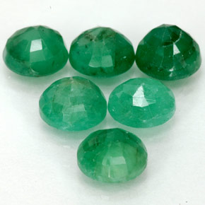Pedras preciosas de esmeralda verde natural de  ct, corte redondo, SI