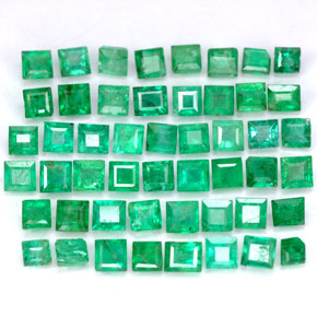 Pedras preciosas de esmeralda verde natural de  ct, quadrado, VS