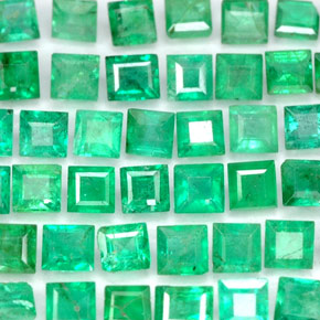 Pedras preciosas de esmeralda verde natural de  ct, quadrado, VS