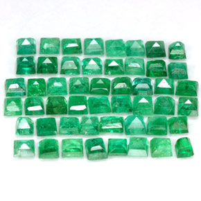 Pedras preciosas de esmeralda verde natural de  ct, quadrado, VS