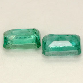 Pedras preciosas de esmeralda verde natural de  ct, corte esmeralda, SI