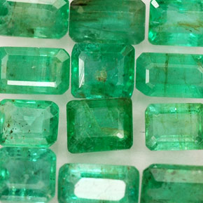 Pedras preciosas de esmeralda verde natural de  ct, corte esmeralda, SI