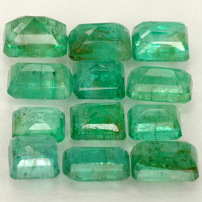 Pedras preciosas de esmeralda verde natural de  ct, corte esmeralda, SI
