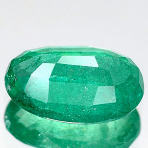 Esmeralda verde natural 1,64ct, corte oval, VS