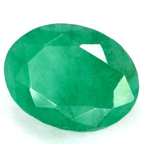 Esmeralda verde natural 3,26ct, corte oval, SI-I1