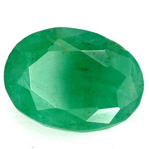 Esmeralda verde natural 3,22ct, corte oval, I1