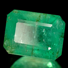 Esmeralda verde natural 1,73ct, corte esmeralda, I1