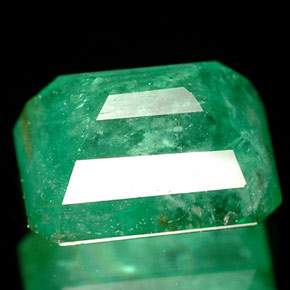 Esmeralda verde natural 1,73ct, corte esmeralda, I1