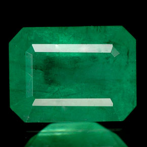 Esmeralda verde natural 1,89ct, corte esmeralda, I1