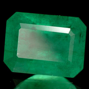 Esmeralda verde natural 1,89ct, corte esmeralda, I1