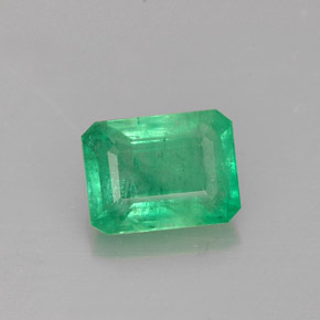Esmeralda verde natural 1,64ct, corte esmeralda, I1