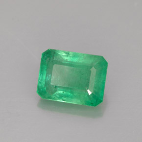 Esmeralda verde natural 1,64ct, corte esmeralda, I1